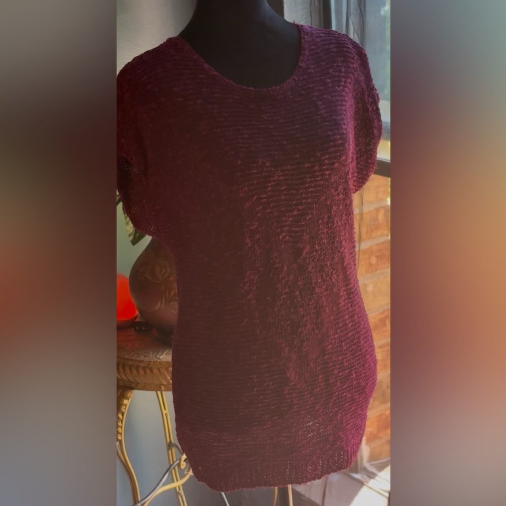 Red Off-the-Shoulder Knit Sweater